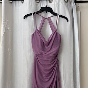 Azazie Lavender Backless Dress